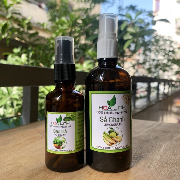 chai xịt 100ML - Tinh dầu Quế - Sả chanh -Bạc Hà nguyên chất : thư giãn , xông phòng ,đuối muỗi (CHAI XỊT)