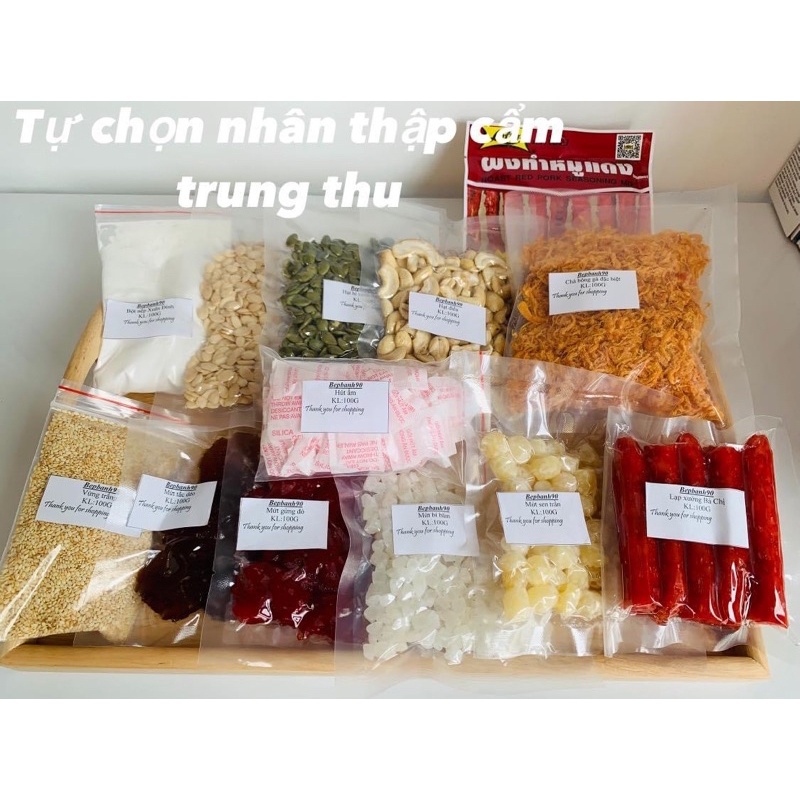 Nguyên liệu làm bánh trung thu -Nhân thập cẩm trung thu tự chọn