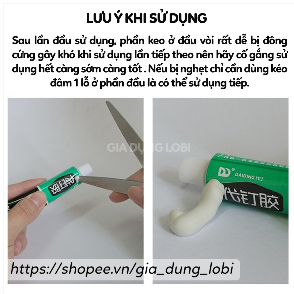 Keo dán siêu dính Nhật Bản No More Nail tuýp 60g Keo siêu dán tường dán giày gỗ thuỷ tinh đa năng (CAFANI Shop)