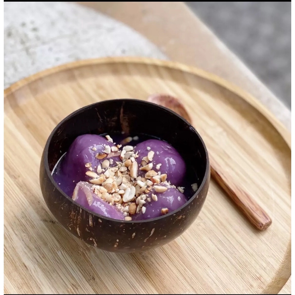 Chén gáo dừa có đế, đường kính 11-13cm