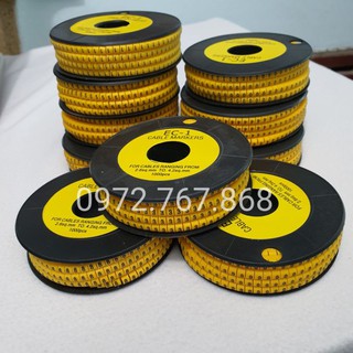 Vòng số đánh dấu dây điện, dây mạng, từ số 0 đến 9