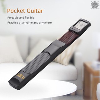 Đàn guitar 6 dây 6 phím bỏ túi xoay được cho tập luyện