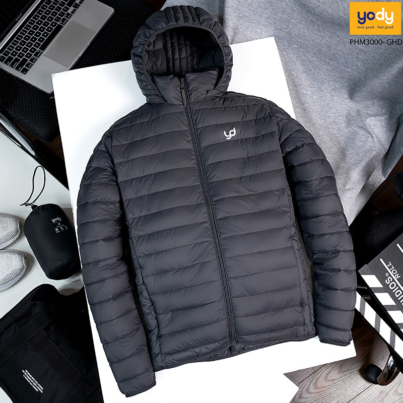 Áo khoác phao nam YODY siêu nhẹ giữ ấm tốt mũ có thể tháo rời thoải mái mềm mại MCPJ25F036 | BigBuy360 - bigbuy360.vn