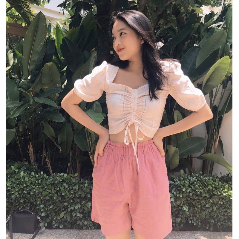 Áo thô dệt dây rút