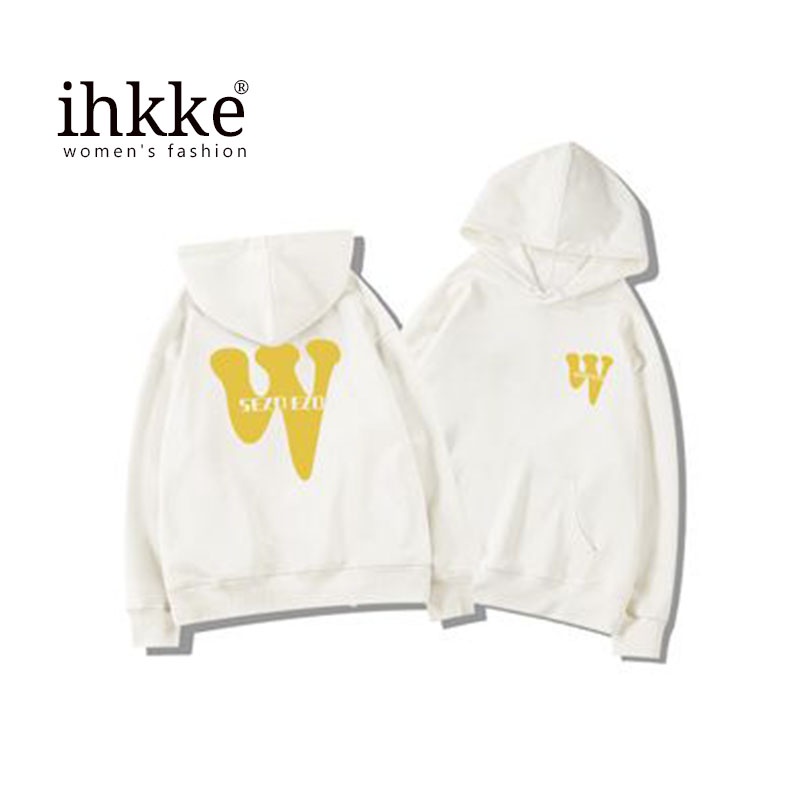 ihkke Áo Khoác Sweater Có Mũ Trùm Cỡ Lớn Kiểu retro Mỹ Thời Trang Thu Đông Cho Nữ