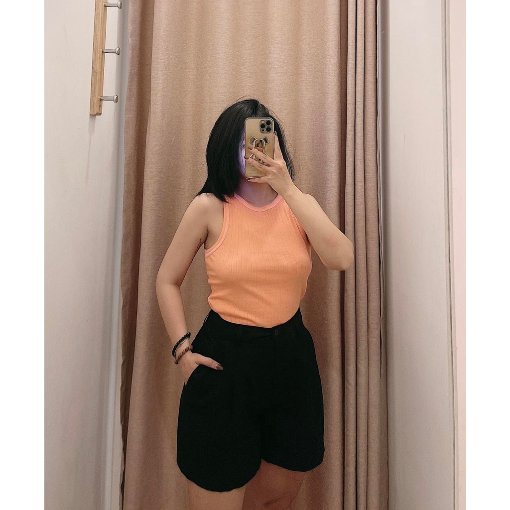 Áo F21 balo viền cổ lai gợn sóng 3 màu KAMI