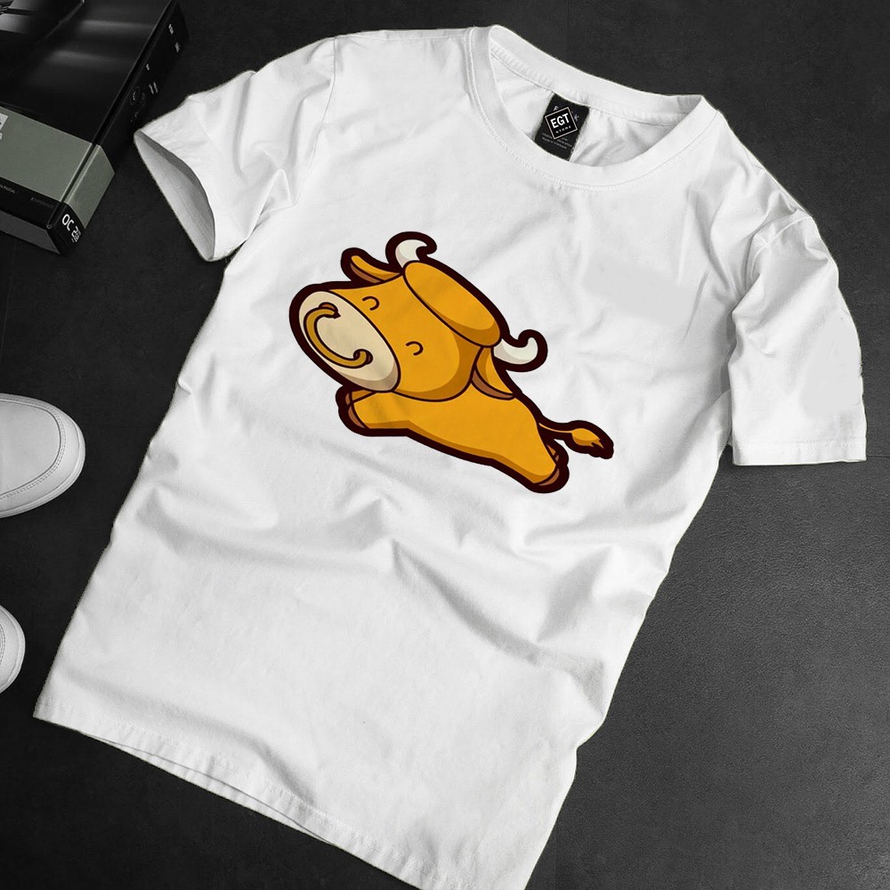 Áo thun Cotton Unisex - 12 Con Giáp - Tuổi sửu - Trâu con dễ thương