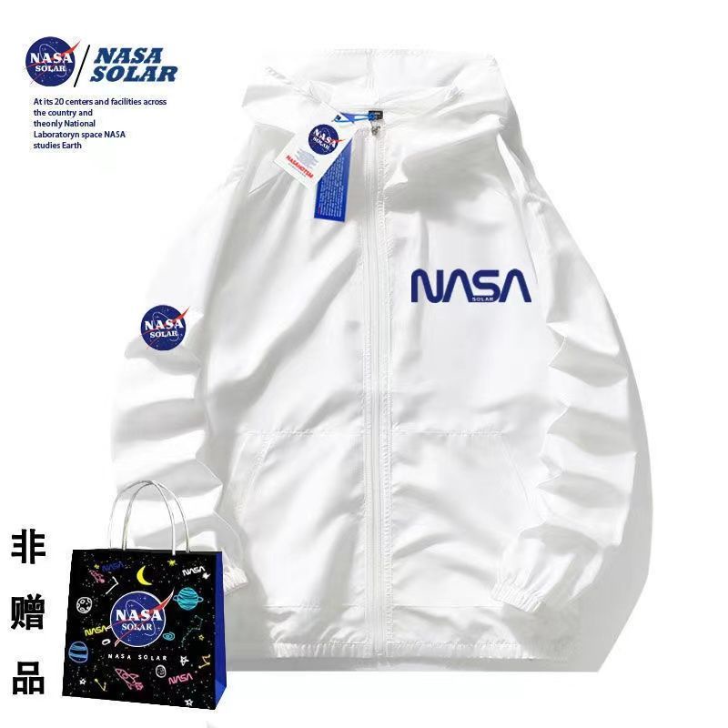 Áo Khoác Chống Nắng Vải Lụa Lạnh Siêu Mỏng Nhẹ Thoáng Khí In Logo NASA Thời Trang Mùa Hè Cho Các Cặp Đôi 33