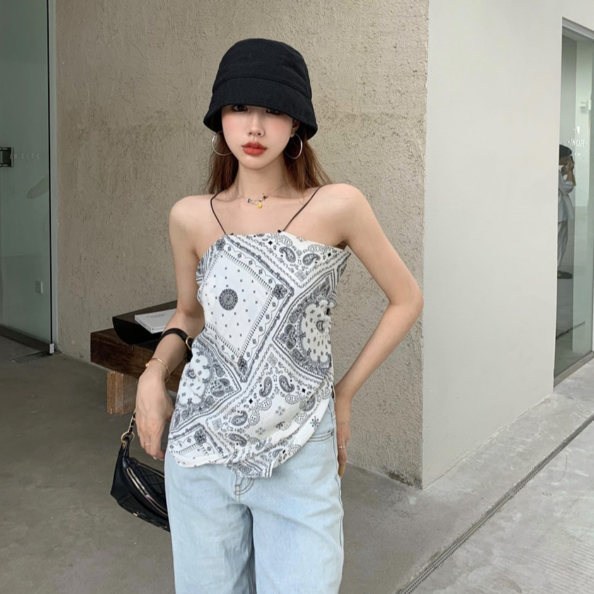 Korean sexy silk vest