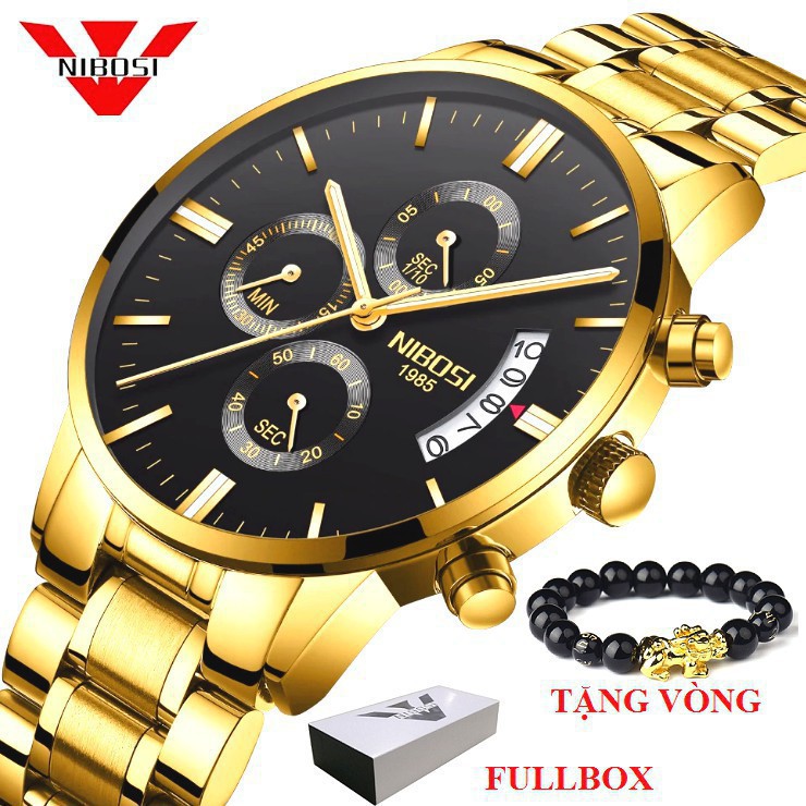Đồng hồ Nam doanh nhân cao cấp NIBOSI 1985 sang trọng. Tặng kèm Hộp + Pin