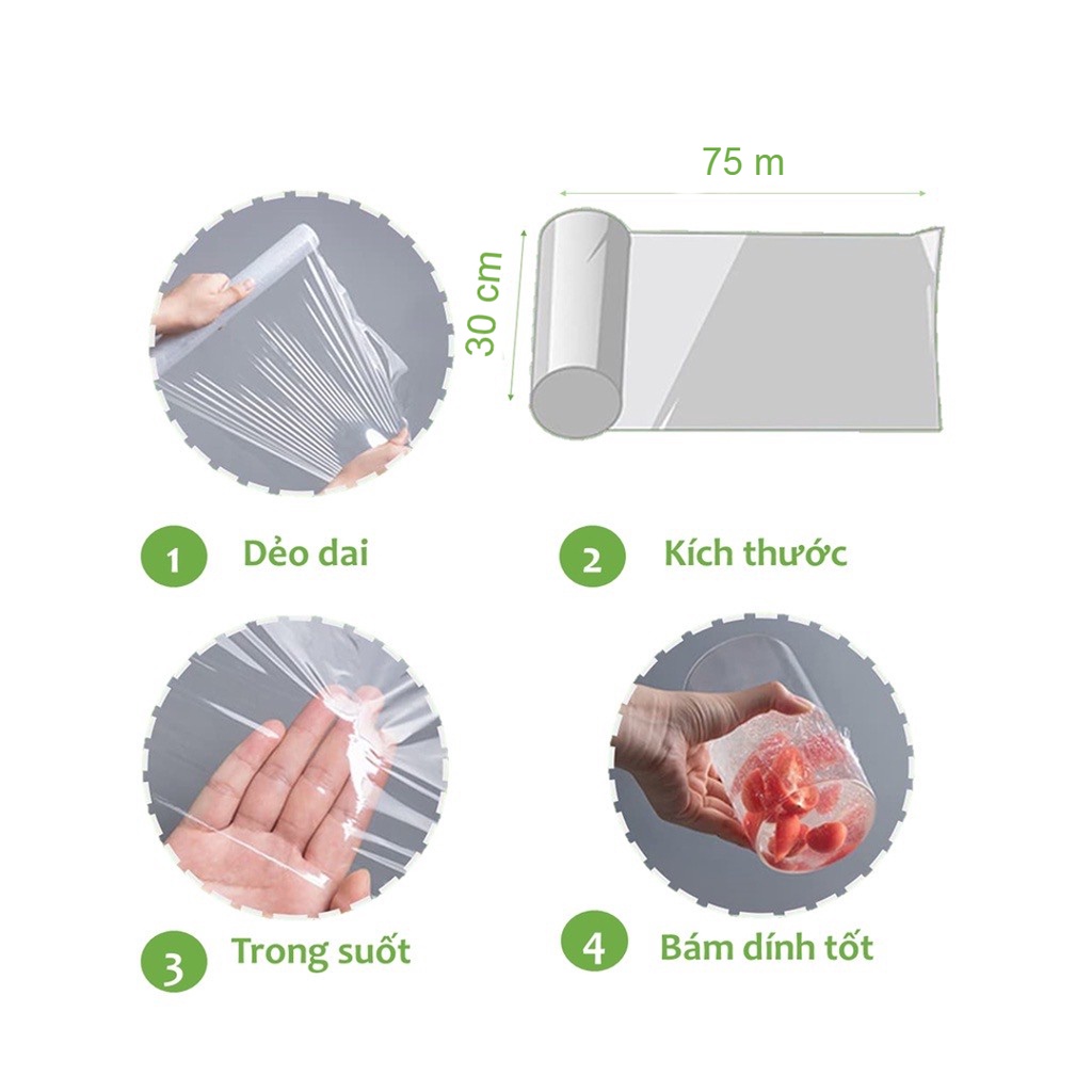 Màng Bọc Thực Phẩm PE Green Eco  Wrap 250 DrbStore