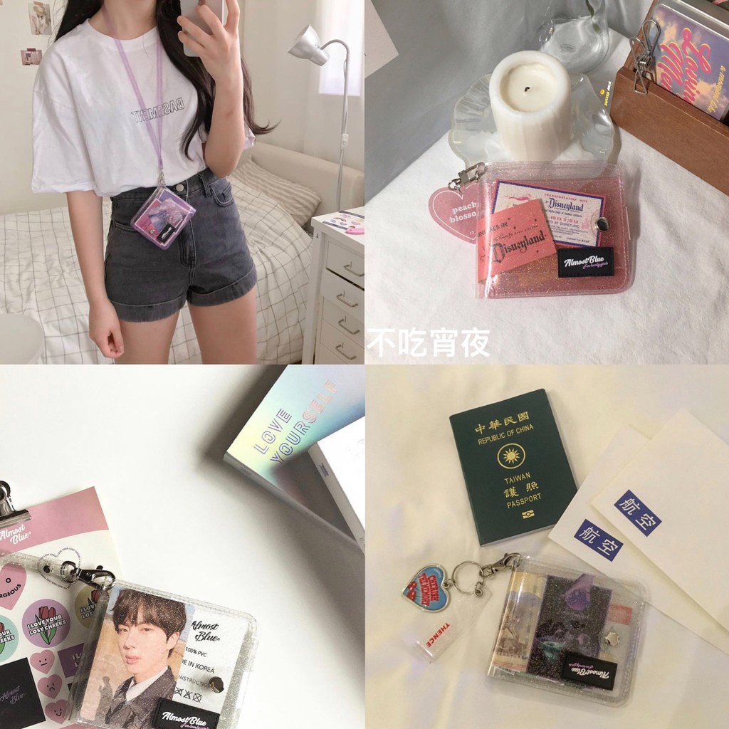 Ví trong suốt almost blue tặng kèm card idol