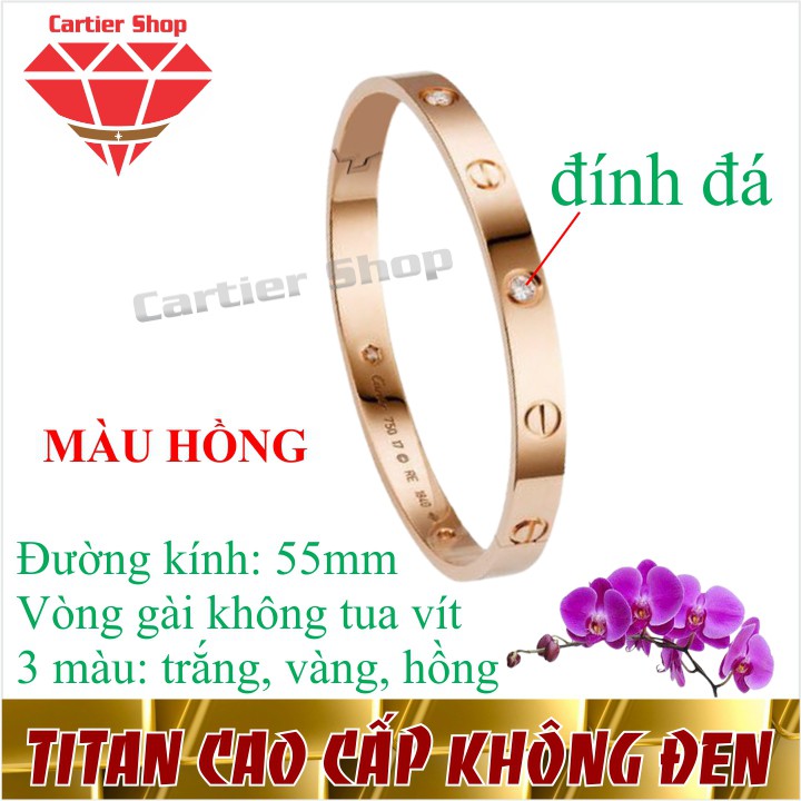 LẮC TAY TITAN CARTIER màu TRẮNG, VÀNG, HỒNG | VÒNG TAY CATIER