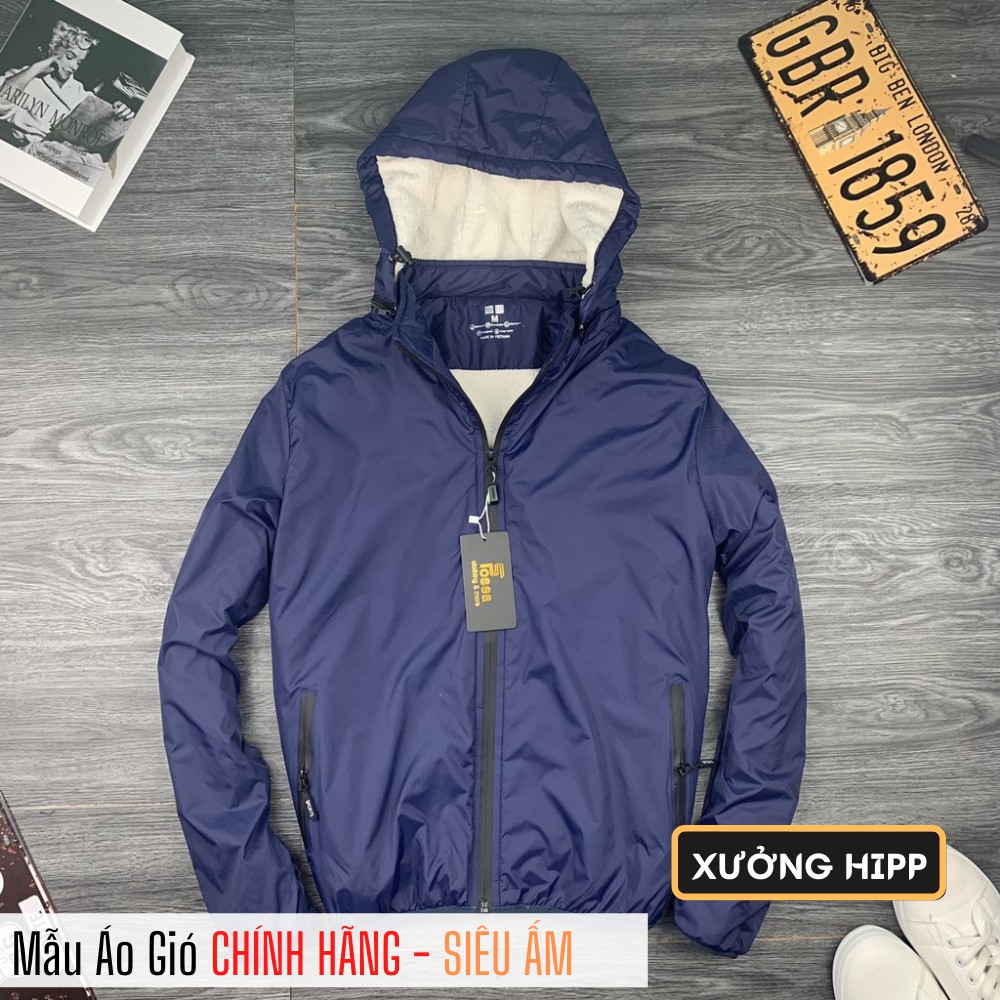 Áo gió lót lông cừu unisex Xưởng Hipp, khoác dù nam nữ dày dặn mặc Siêu Ấm | BigBuy360 - bigbuy360.vn
