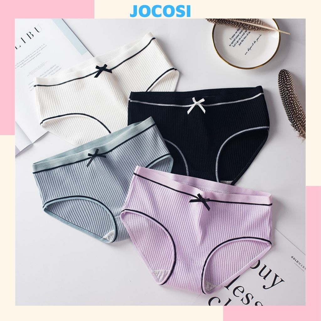 Quần lót nữ cotton kháng khuẩn cute dễ thương đẹp đính nơ ( được chọn màu ) JOCOSI  803