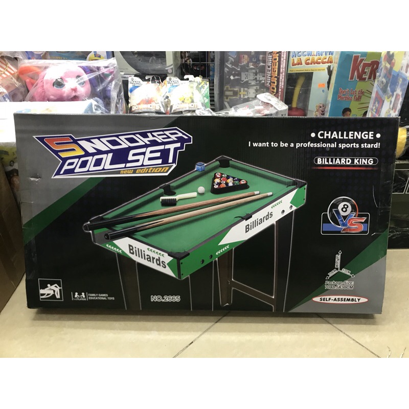 Đồ chơi gỗ XCtoys bàn Billiards gỗ chân cao 2665 size 70x58.5x37cm