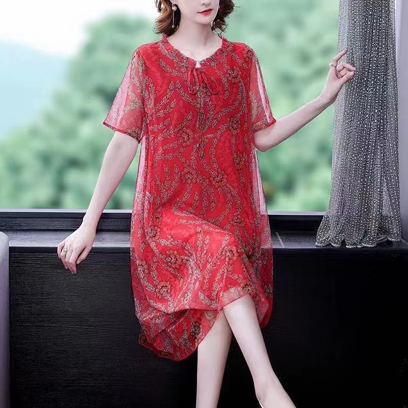 Đầm Phối Lưới Mỏng Che Bụng Kiểu Phương Tây Thời Trang Mùa Hè 2022 Cho Nữ