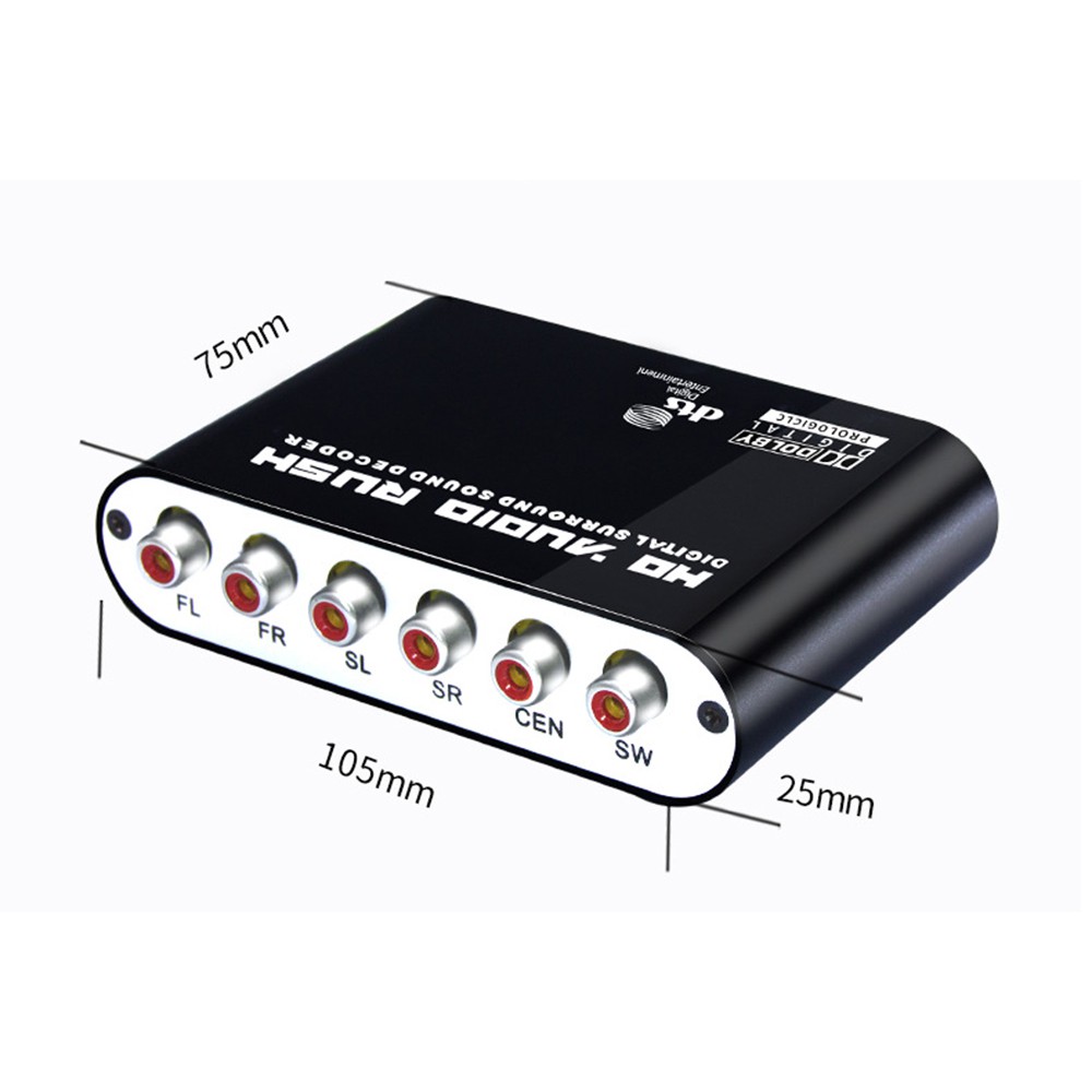 Bộ Giải Mã Âm Thanh Kỹ Thuật Số 5.1ch hd Audiorush spdif coaxial Sang rca dts ac3