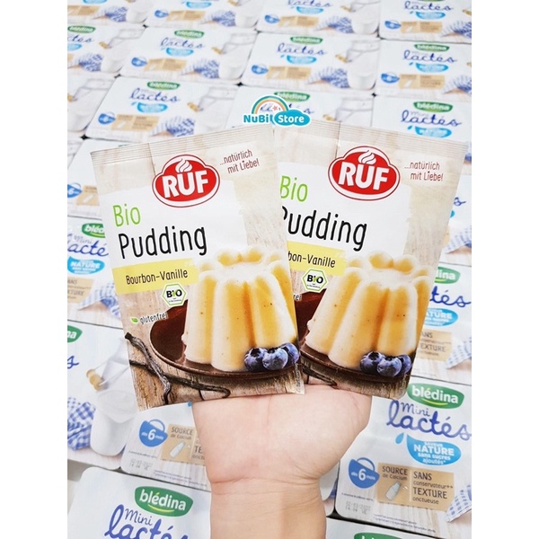 Bột Pudding Hữu Cơ Ruf Đức 40g Vị Vani Mẫu Mới Date 2/2024