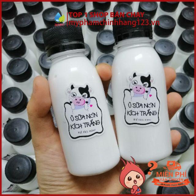 Ủ sữa non kích trắng con bò loại 100ml , ủ sữa kích trắng dùng cho cả face và body