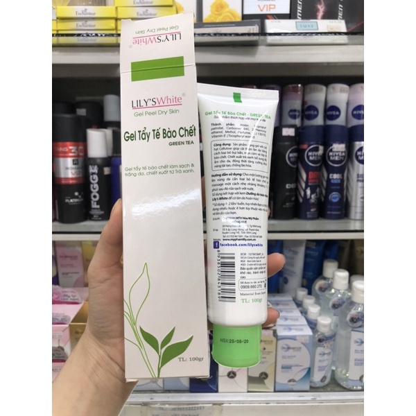 Gel tẩy tế bào chết lilyswhite trà xanh 100g