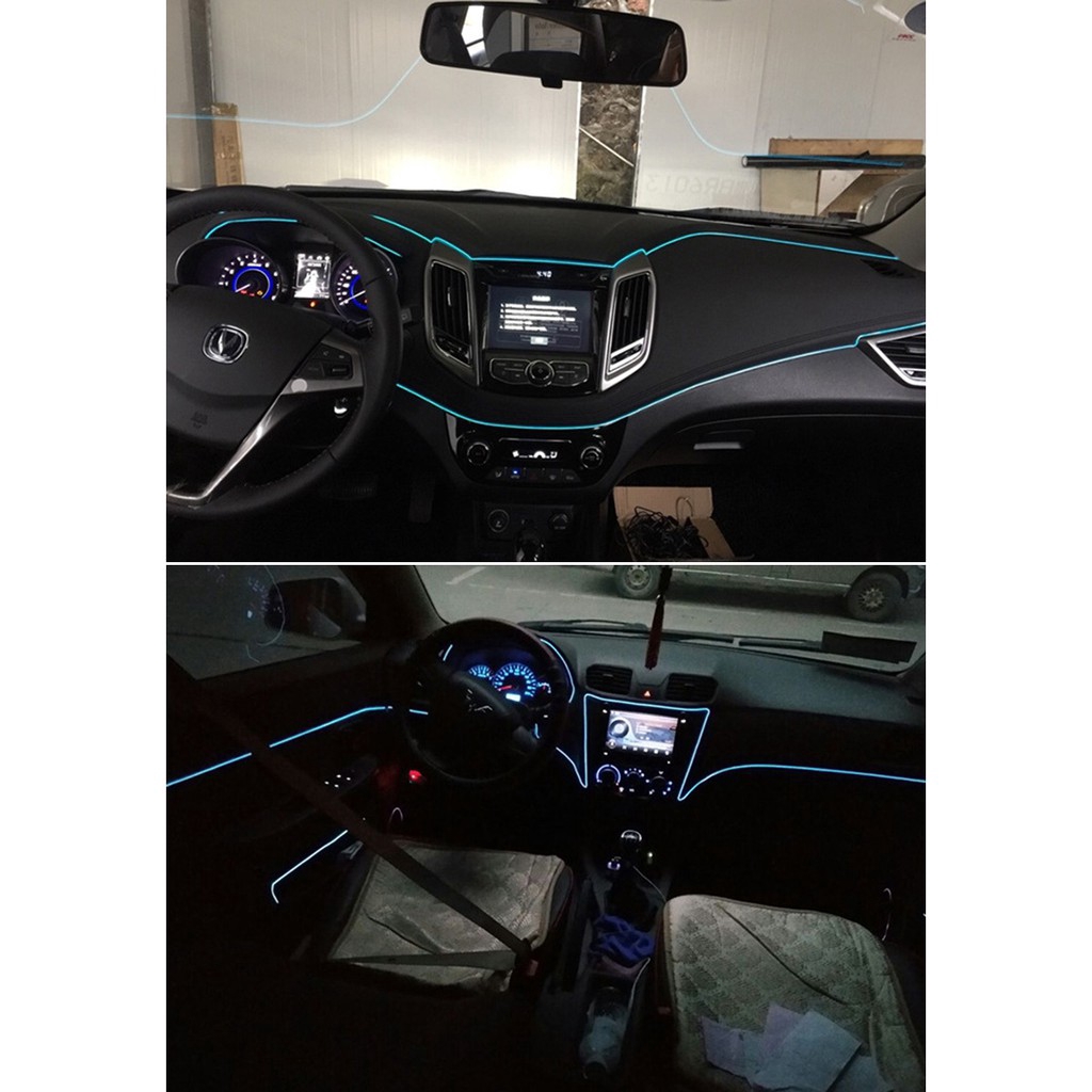 Bộ dây đèn LED ánh sáng lạnh 1m-5m dành cho xe hơi