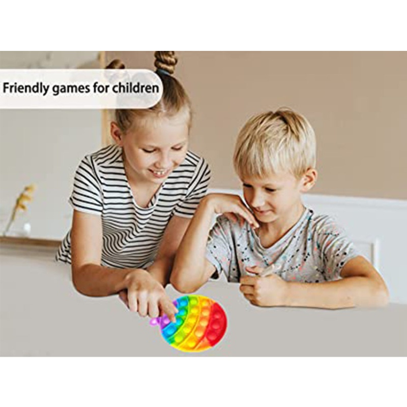 Wmmb Đồ Chơi Bảng Nén Bong Bóng Bằng Silicon Mềm Màu Cầu Vồng Giảm Căng Thẳng Cho Bữa Tiệc Popper