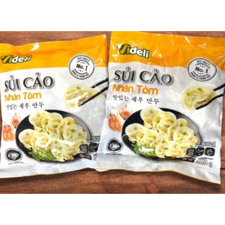 Sủi cảo Videli 500gr vỏ mỏng thơm ngon nhân thịt, nhân tôm