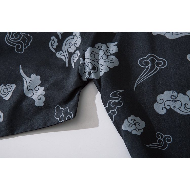 Áo kimono dáng rộng màu đen in hình hoạt họa Nhật Bản cho nam và nữ | BigBuy360 - bigbuy360.vn