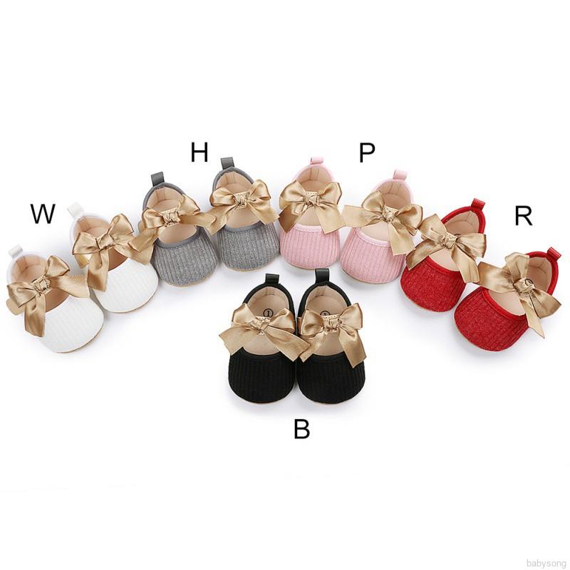 Giày Cột Nơ Đế Mềm Chống Trượt Thời Trang Cho Bé
