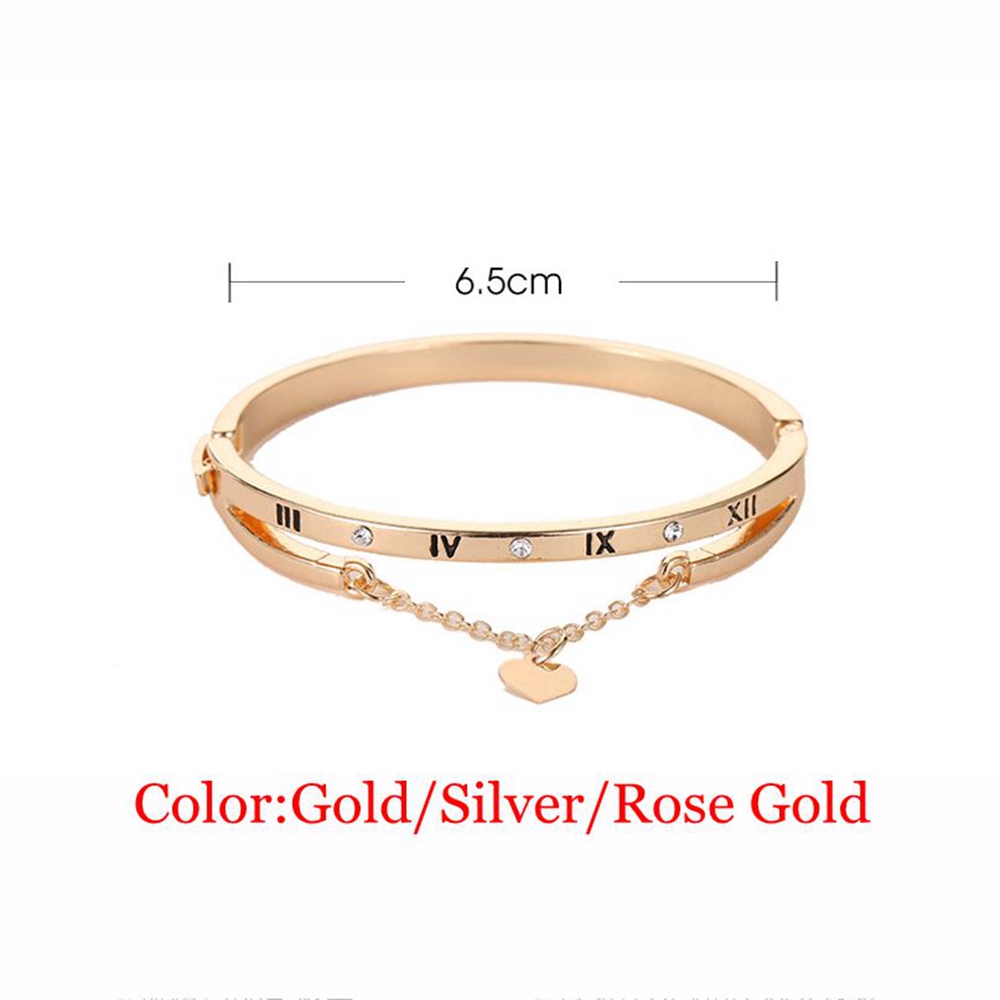 Vòng đeo tay kim loại mạ vàng hồng kiểu dáng sang trọng thanh lịch dành cho nữ