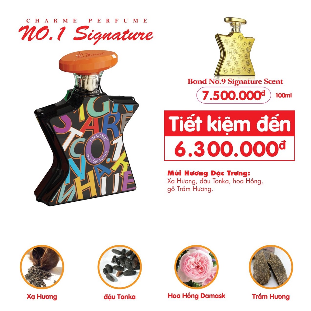 Nước hoa nam nữ Charme No.1 Signature 10ml