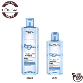 Nước Tẩy Trang Tươi Mát 3 In 1 Cho Da Dầu L'Oreal Micellar Water 3-in-1 Refreshing