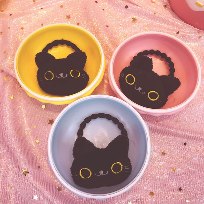 Kẹp Tóc Hình Mèo Đen 3D Dễ Thương Cho Nữ