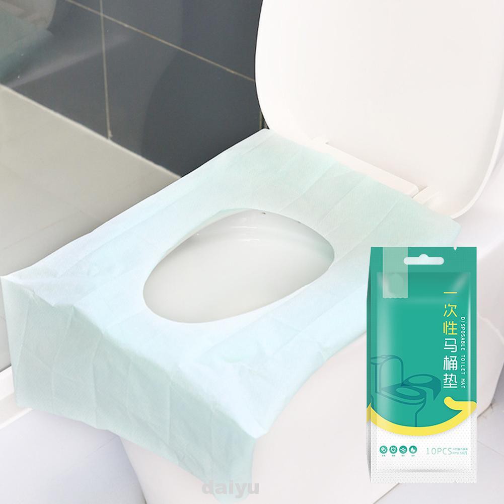 10pcs Tourist Bathroom Supplies Hotels Travel Waterproof Pad Business Toilet Seat Cover