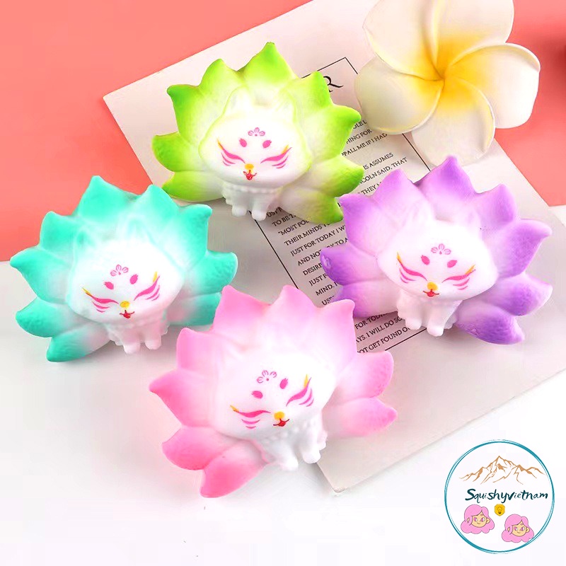 Squishy Mochi hình CÁO HỒ LY NGỘ NGHĨNH mềm dễ thương chân thực giảm stress co dãn đàn hồi đáng yêu