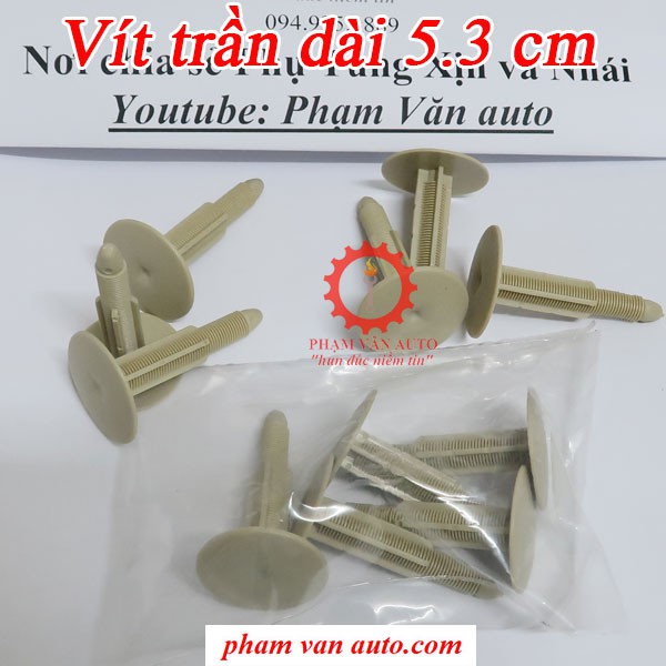 Vít nở nhựa trần transit dài 5.3cm - Nút nhựa trần transit hàng cao cấp giá rẻ