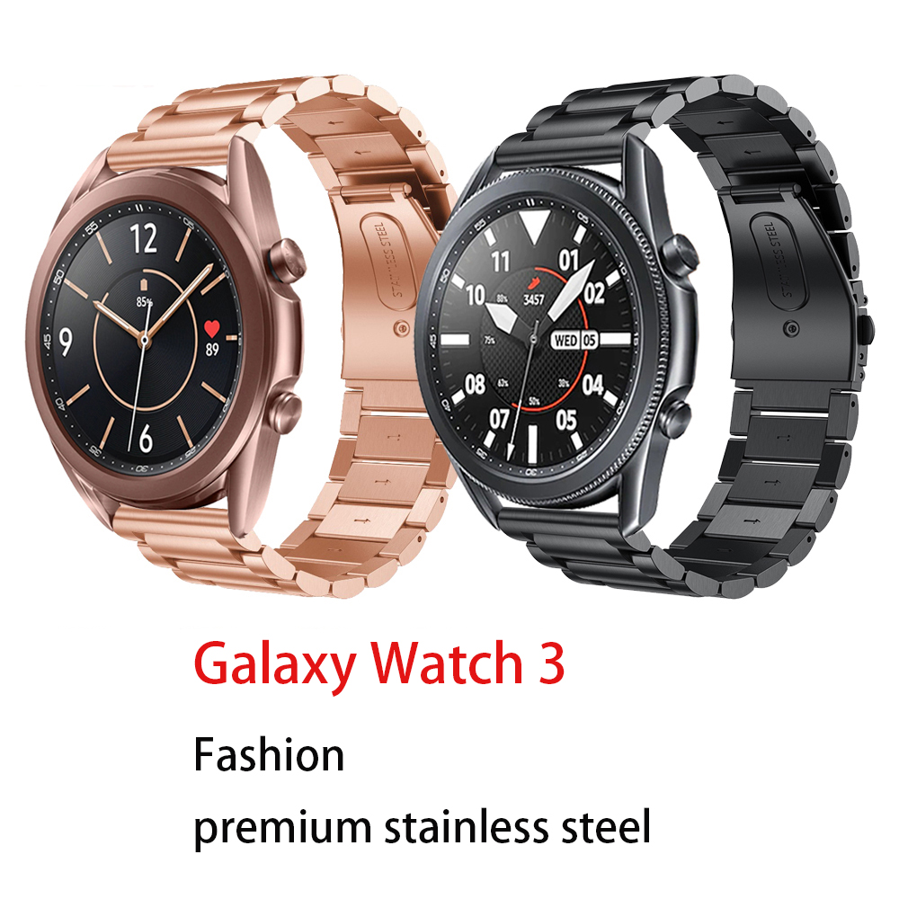 Dây đeo inox JANSIN cho đồng hồ thông minh Samsung Galaxy Watch 3 (20Mm 22mm)