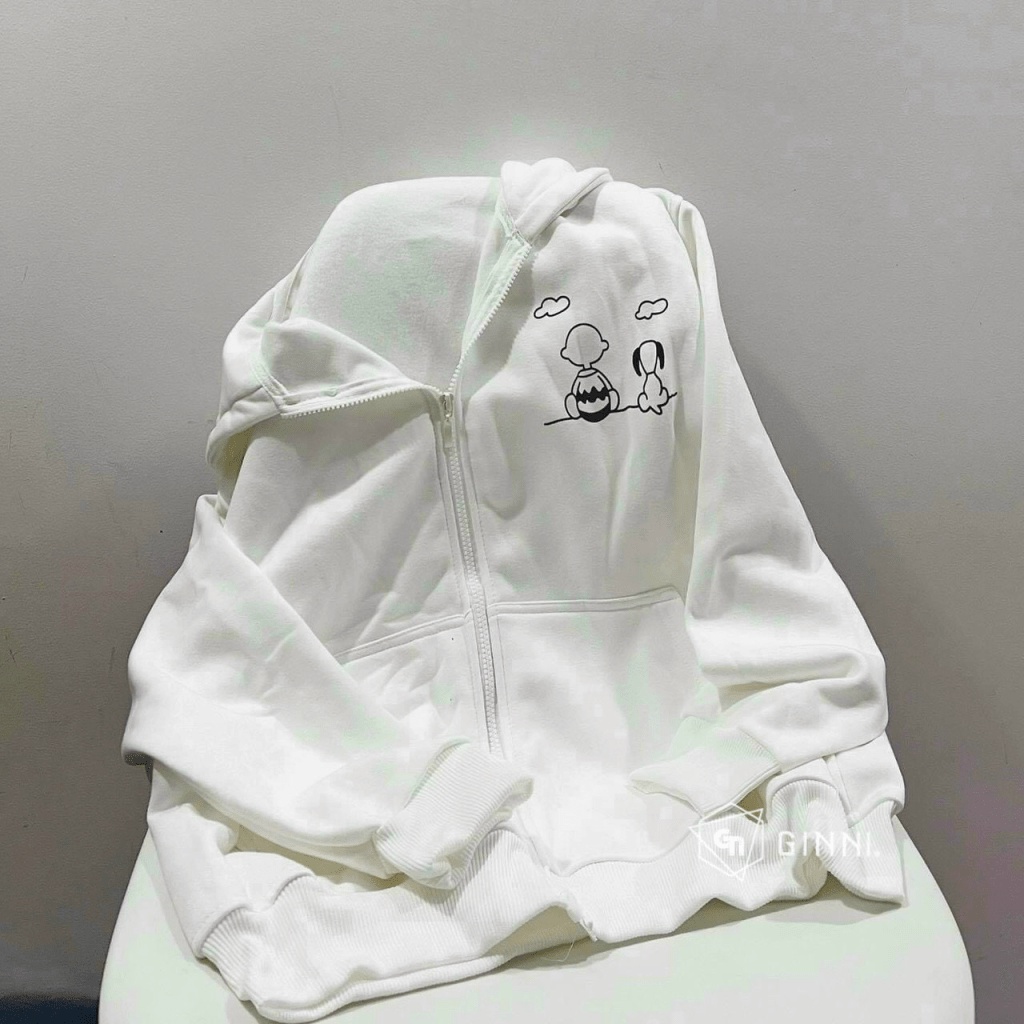 (MẪU MỚI) ÁO KHOÁC HOODIE NỮ TAY BỒNG CHÓ NHỎ HOÀNG HÔN XINH SIÊU CUTE HHP