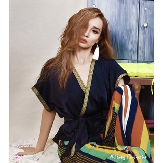 ÁO PEPLUM SOMI KIỂU NỮ CÁCH ĐIỆU BUỘC NƠ CỔ V CÔNG SỞ TRUNG NIÊN  BIGSIZE ĐẸP CHẤT VẢI XỊN GIÁ RẺ S M L XL SEXY