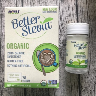  Đường cỏ ngọt hữu cơ dạng bột NOW Foods Better stevia 