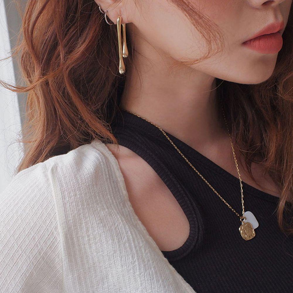 Bông Tai Thiết Kế Hình Học Phong Cách Vintage Thời Trang Dành Cho Nữ Mờ / Matte|Bông Tai Thời Trang Xinh Xắn Cá Tính Cho Nữ