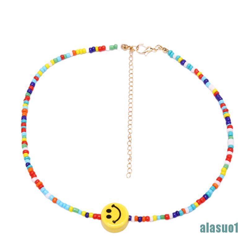 Vòng Cổ Choker Mặt Cười 1 Phong Cách Bohemian