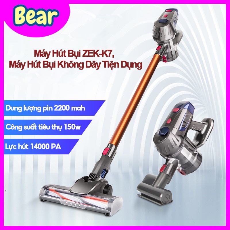 Máy hút bụi cầm tay không dây Đa năng cho gia đình, hút giường đệm nệm sofa xe hơi với lực hút mạnh
