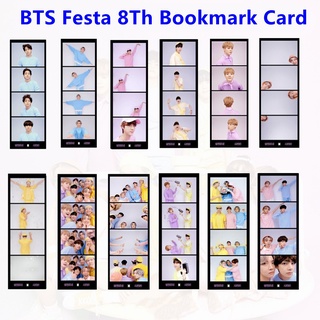 Thẻ đánh dấu sách 4 ngăn hình nhóm nhạc bts festa 8th