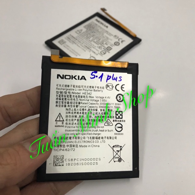 Pin No-kia X5/5.1 Plus/HE342