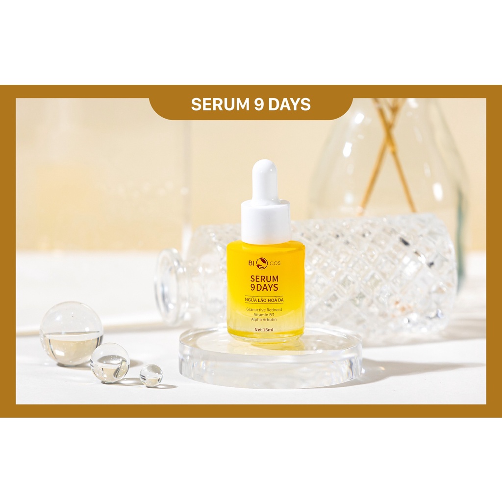 Retinoid - Serum 9 days , 9 ngày tái sinh, phục hồi và lấp đầy nếp nhăn, ngăn ngừa lão hóa da