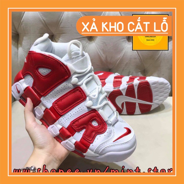 ❤️ [ Chuẩn Sale] Xả hàng -  ( SALE SỐC - Video ) Giày Sneakers Uptempo Trắng Đỏ  a23 ❕ .chuẩn : " ' ࿅ . ྇ ) .