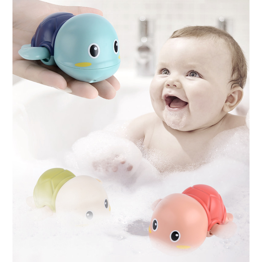 Creative Baby Swimming Toys Bath Toys Funny Bath Toys Cute Water Skiing Little Turtles and Puffer Fish