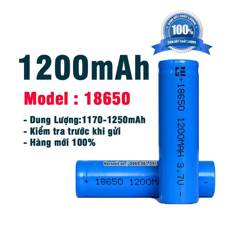 Bộ 5 Pin sạc 18650 LSY công suất thực 1200MAH dùng cho Box